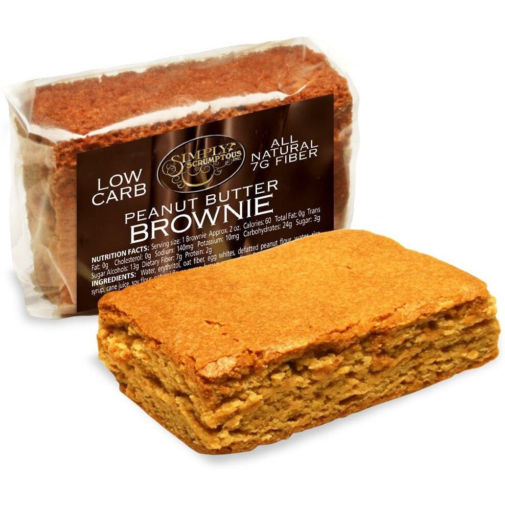 Simply Scrumptous Low Carb Fat Free Peanut Butter Brownies