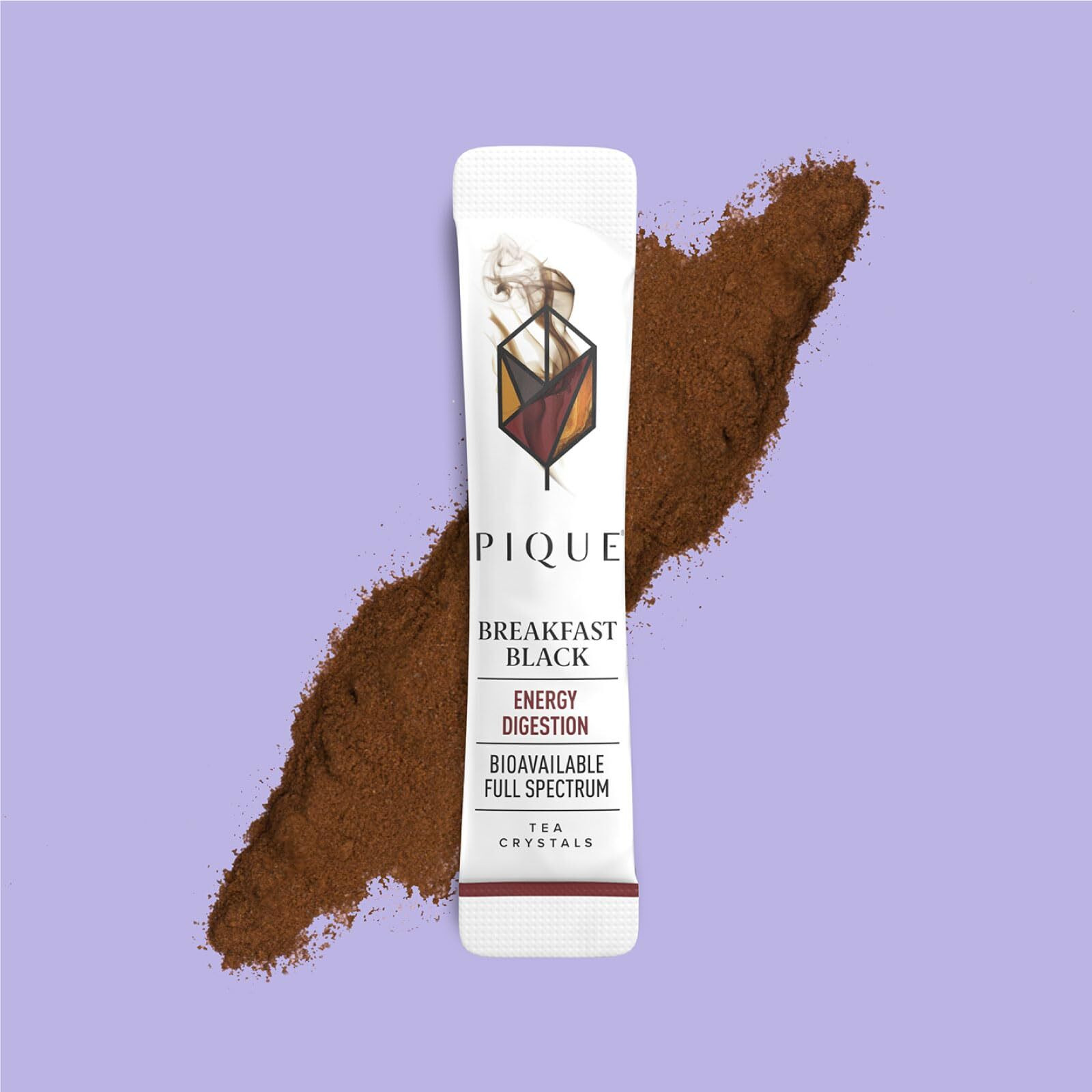 Pique Organic English Breakfast Tea Crystals - Caffeinated Black Tea For Energy, Prebiotic Polyphenols Support Healthy Digestion, Immunity - 14 Single Serve Sticks (Pack Of 1)