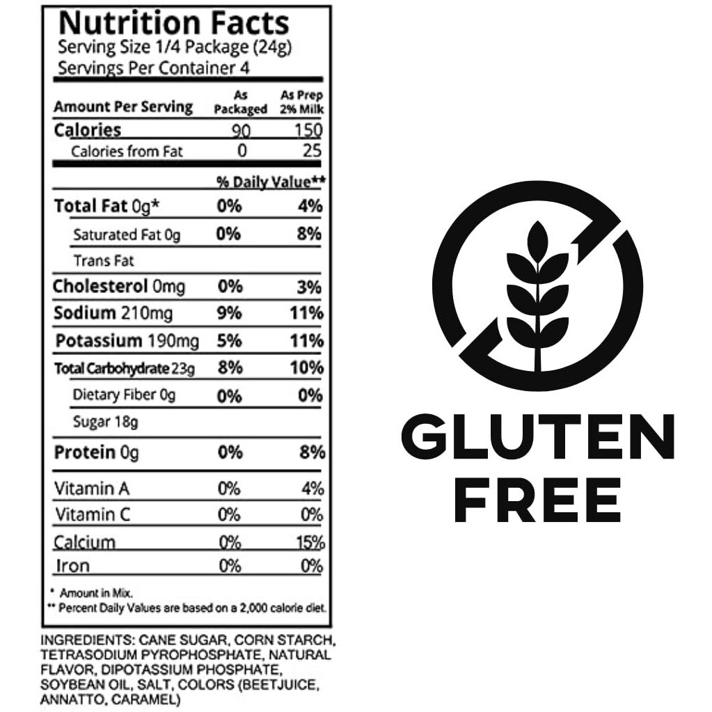 Simple Mixes Natural Instant Pudding Mix, Butterscotch Salted Caramel, 3.4 Ounces Each, Packof 6