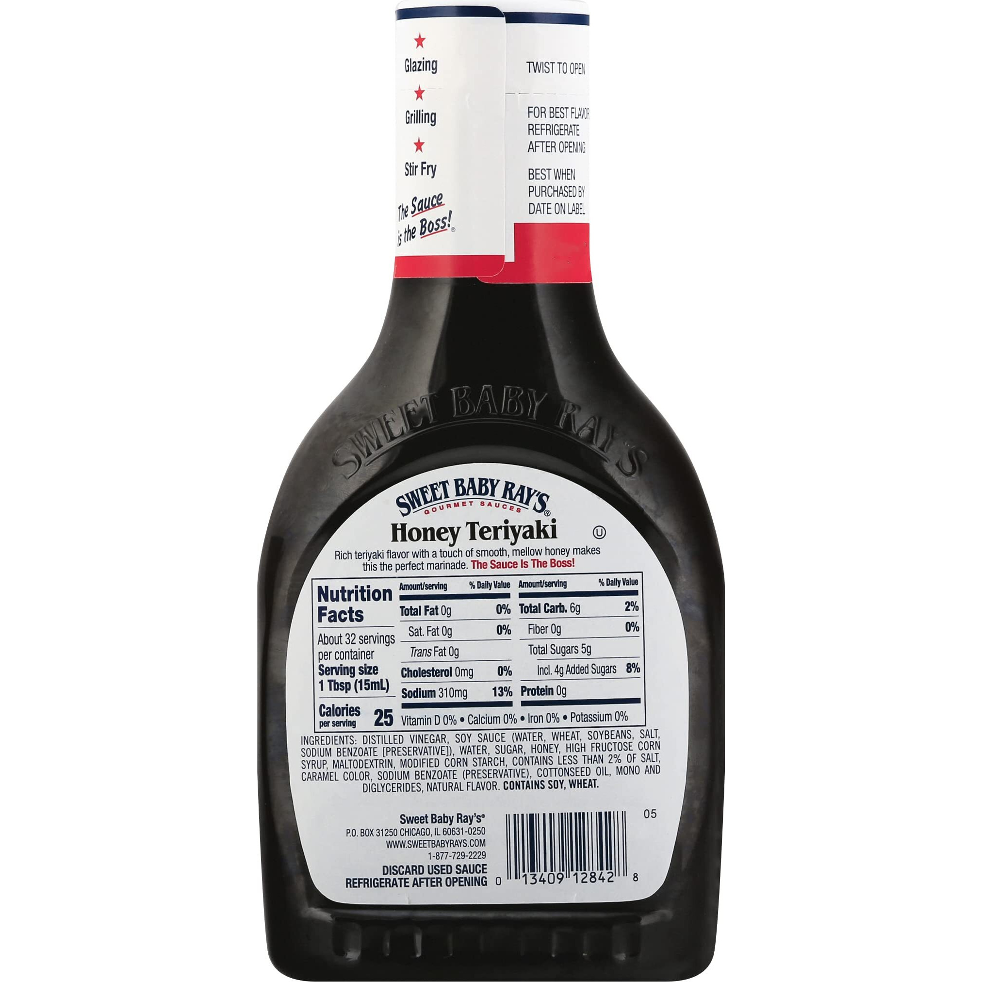 Sweet Baby Ray's Honey Teriyaki Sauce And Marinade 16 Fl Oz (Pack Of 2)