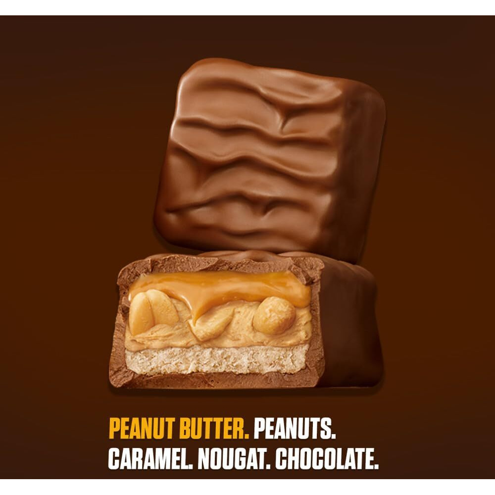 Snickers Peanut Butter Squared Sharing Size Chocolate Candy Bars 3.56-Ounce Bar 18-Count Box