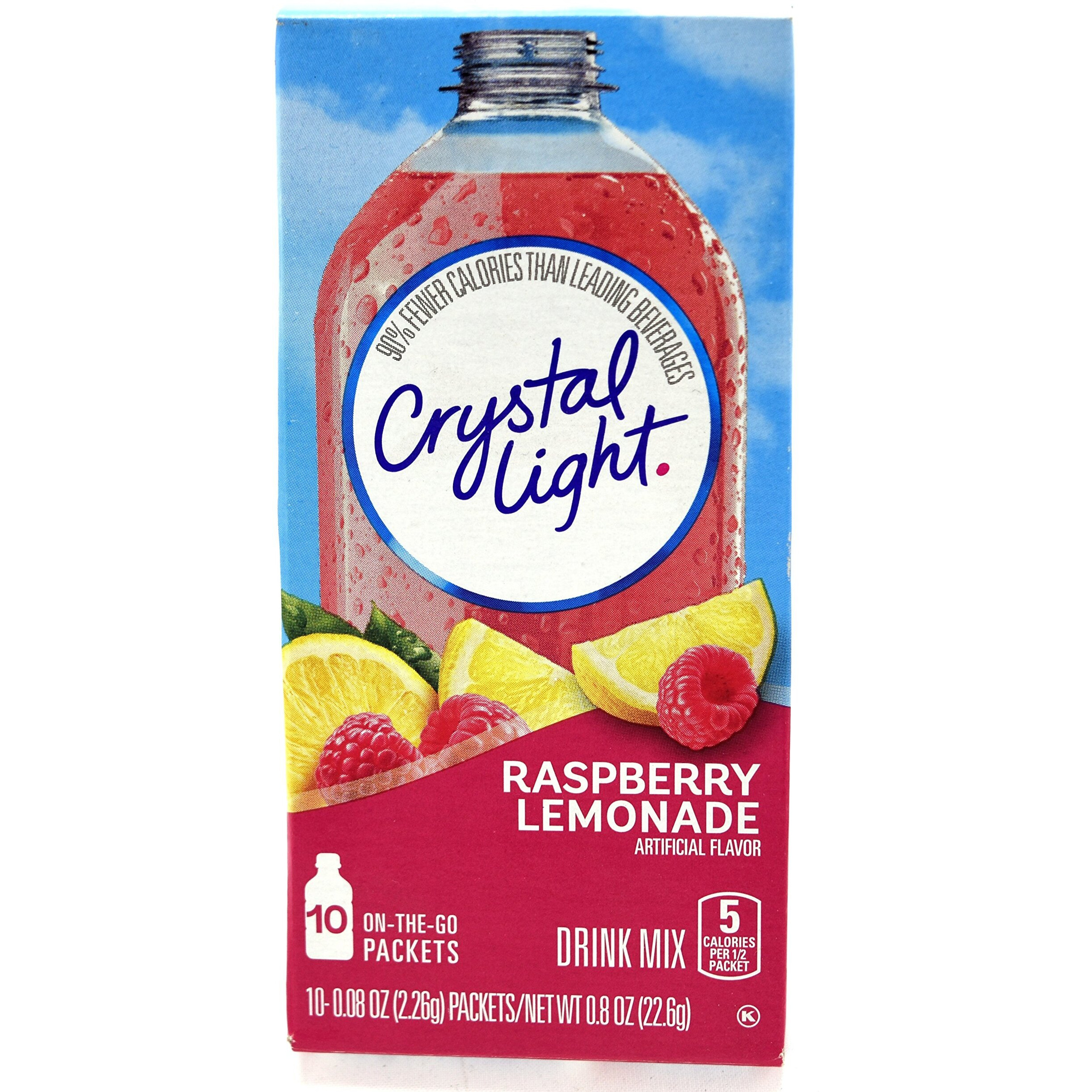 Crystal Light On The Go Raspberry Lemonade, 10-Packet Boxes (Pack Of 4)
