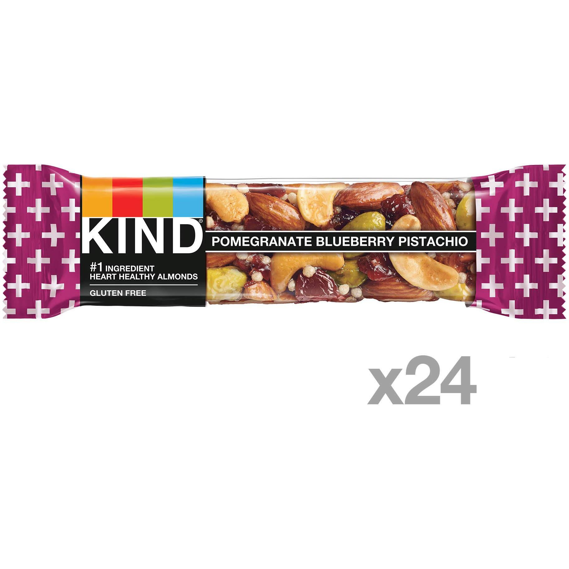 Kind Nut Bars, Pomegranate Blueberry Pistachio, 1.4 Ounce, 24 Count