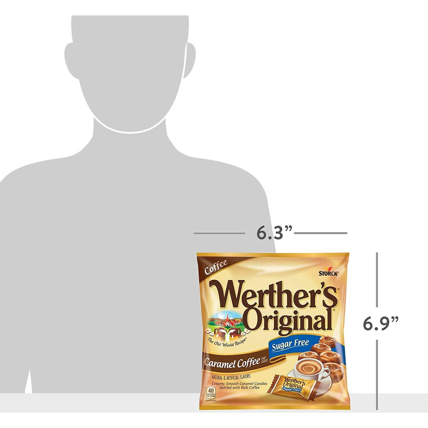 Werther's Original Sugar Free Caramel Coffee,Hard Candies 2.75 Oz, 3 Pack