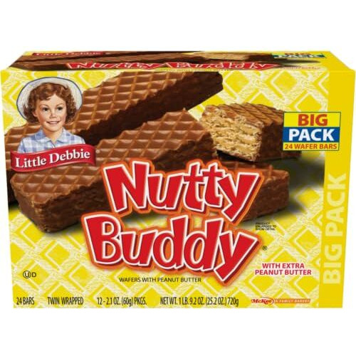 Little Debbie Nutty Bars Wafer Bar 25.2 Oz (3 Boxes) By Little Debbie