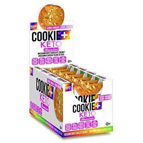 Bake City Cookie Plus Keto | 1Oz Hawaiian Cookies (12 Pack), Gluten Free, 0G Sugar, Only 1.5G Net Carbs, Good Fats, 5G Protein, Kosher, No Artificial Flavors