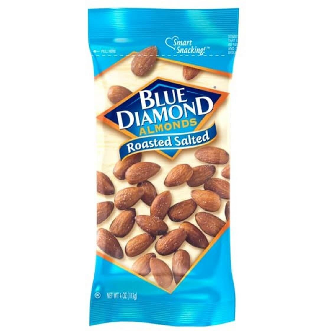 Blue Diamond Almonds, Roasted Salted, 4 Oz, 12 Count