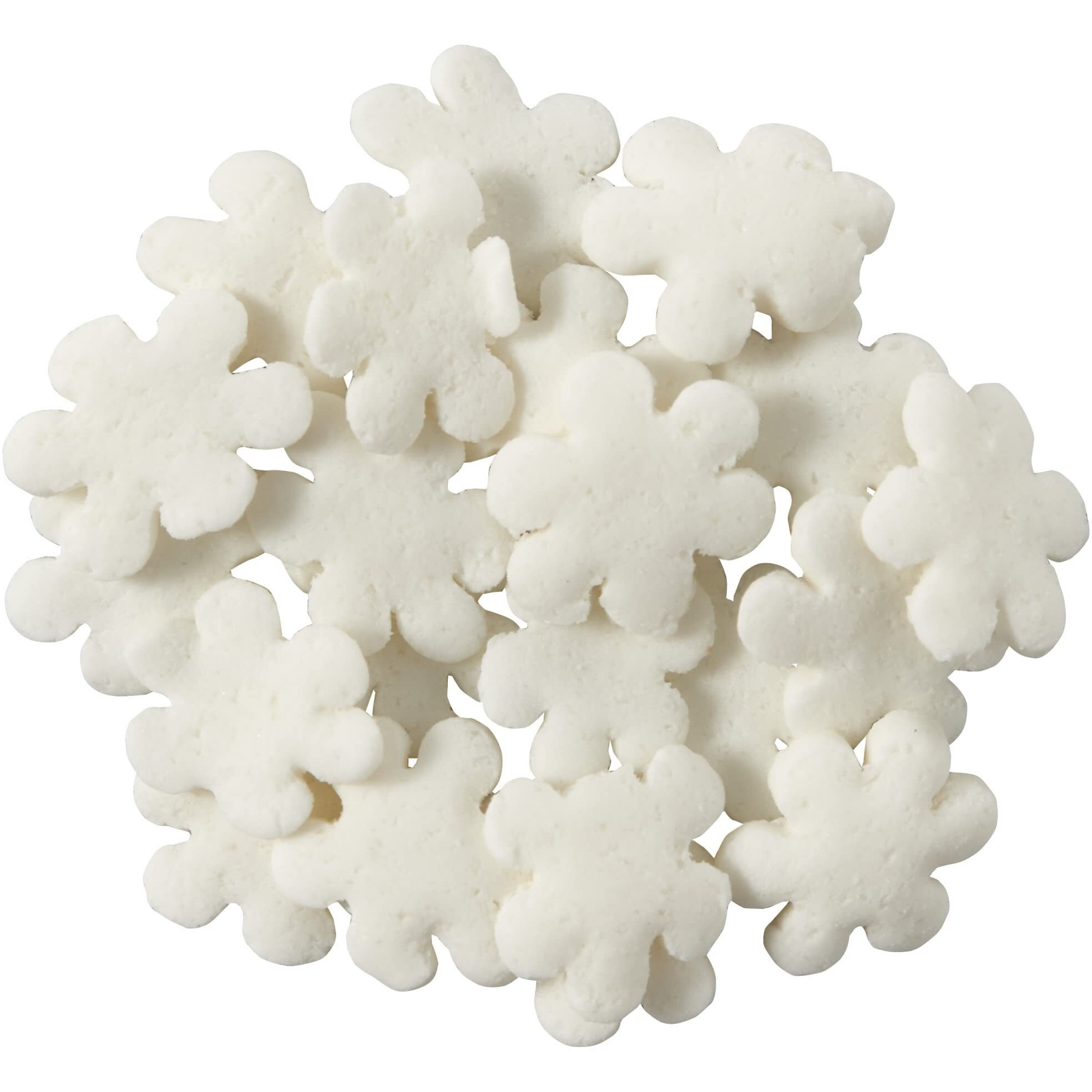 Decopac White Snowflake Quins, 16.5Oz, Fancy Sprinkles Shaped Like Snowflakes, Candy Sprinkles In Handheld Container, Edible Sprinkles For Celebration Cakes, Cupcakes, Cookies 1.03 Pound (Pack Of 1)