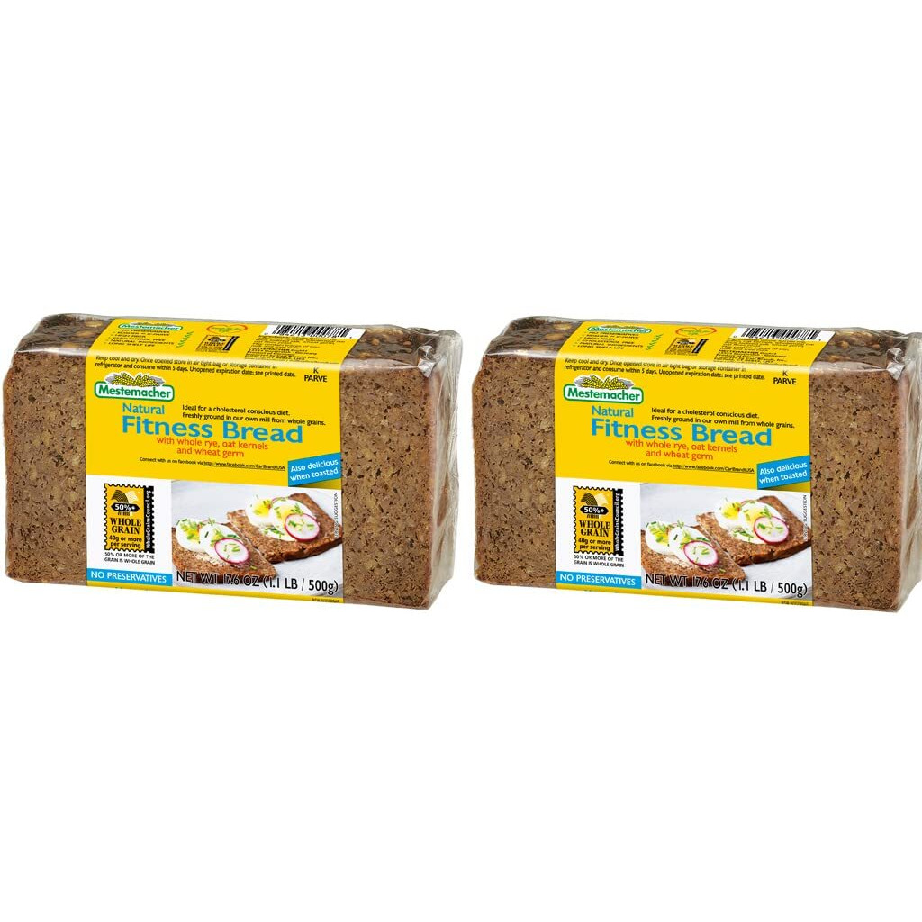 Mestemacher Whole Grain Bread (Fitness, 17.6 Oz, Pack Of 2)