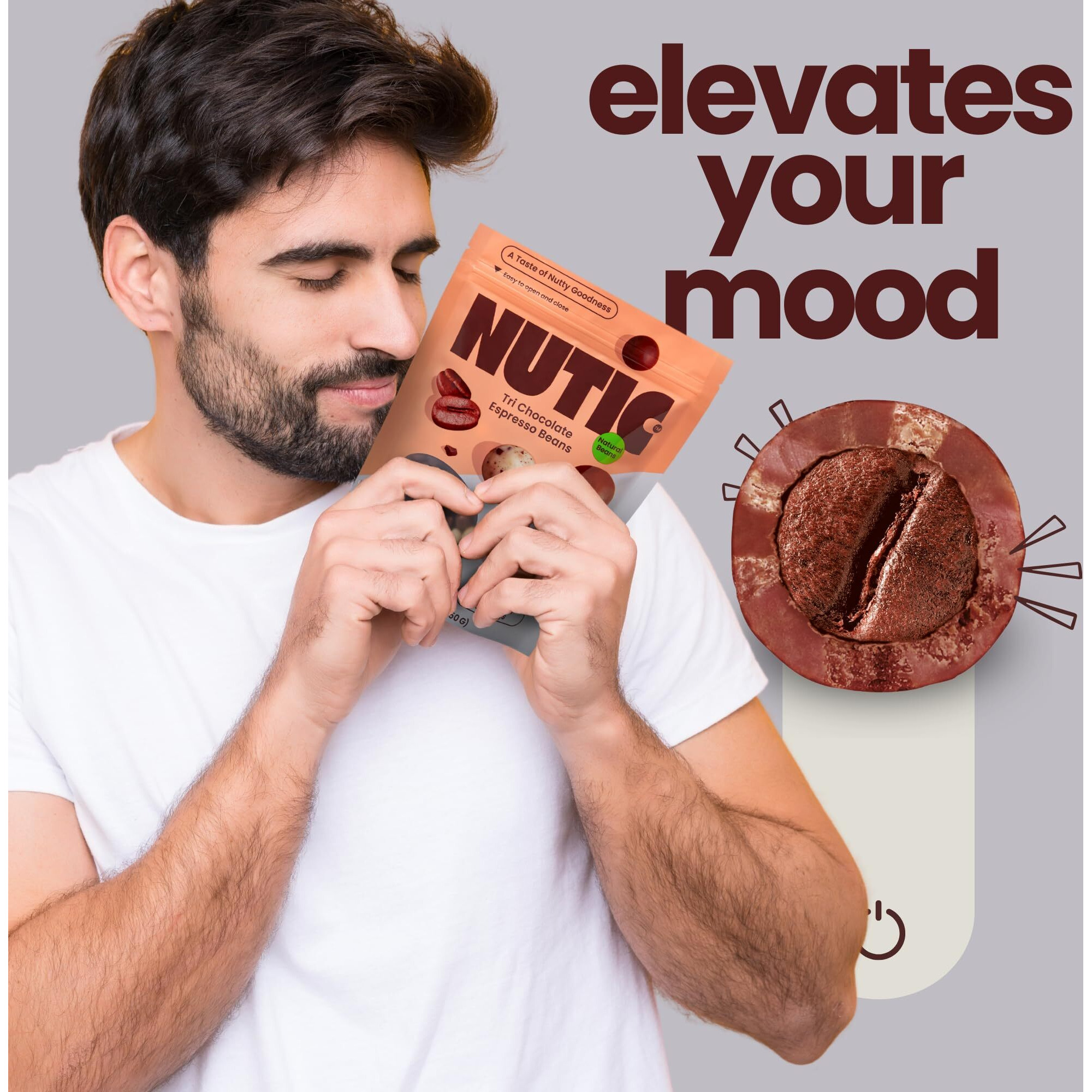 Nutic Chocolate Covered Espresso Beans - 1Lb, Assortment Of White, Milk & Dark Chocolate Coffee Beans - Bulk Espresso Candy For Rich Indulgence - A Coffee Lover's Delight - (Pack Of 1)