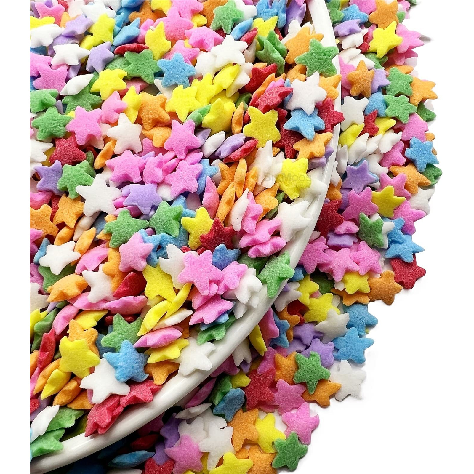 Se Si&Moos Rainbow Star Sprinkles For Cake Decorating Edible Confetti Sprinkles Rainbow Starfetti Rainbow Sprinkles Edible Stars For Cake Decorating,Ice Cream, Dessert Toppings 3 Oz