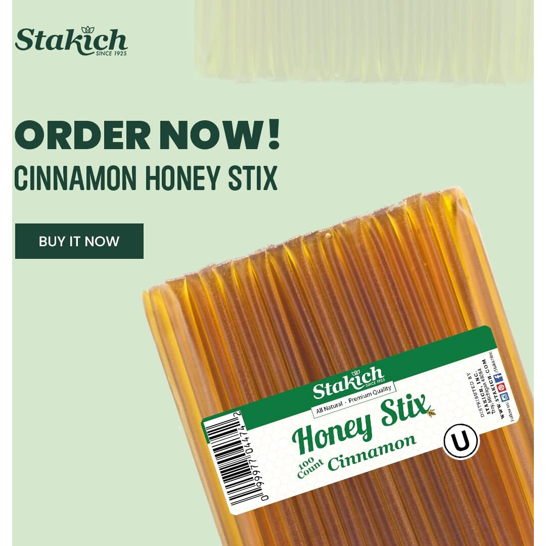 Stakich Cinnamon Honey Stix (200 Stix)