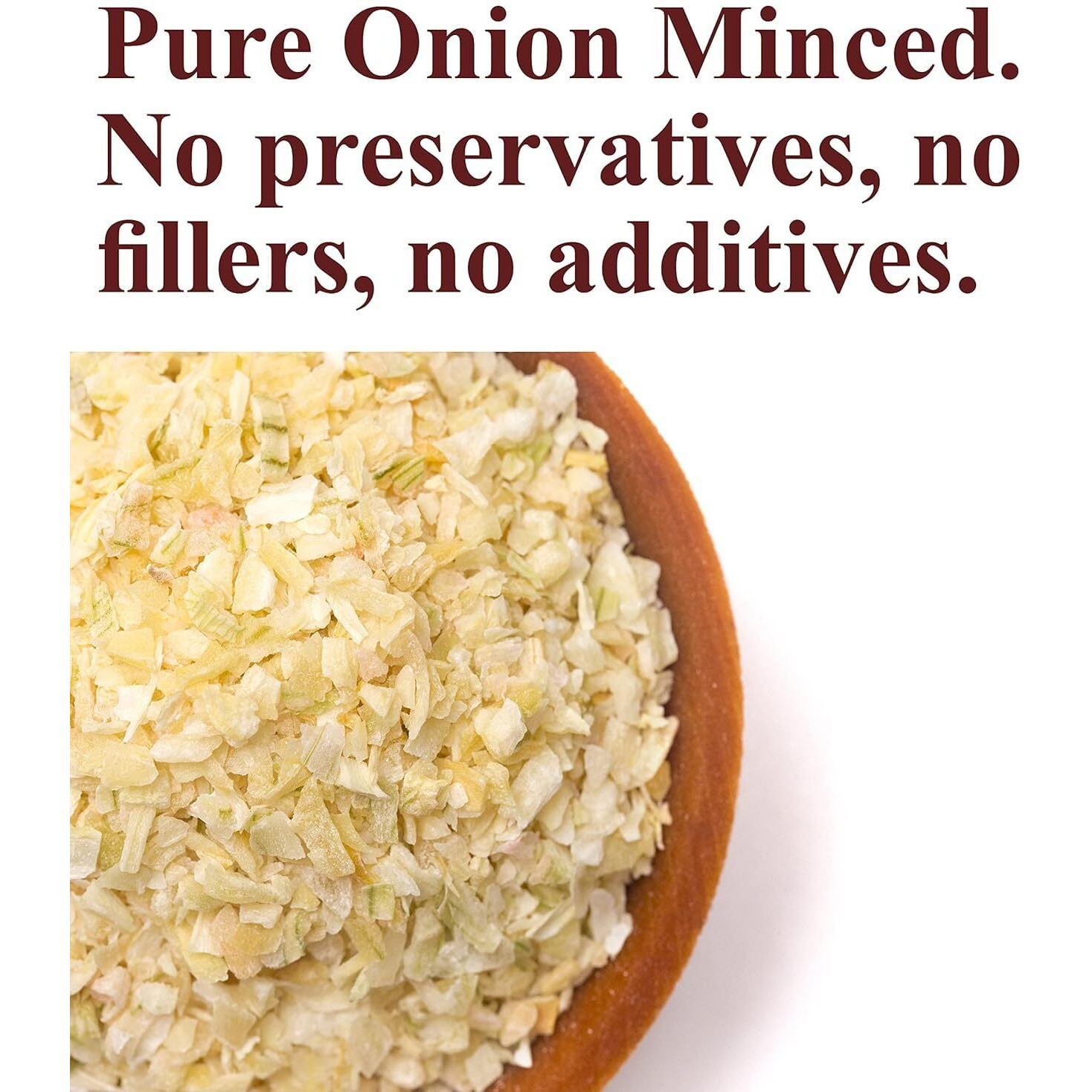 The Spice Way Minced Onion - 8 Oz - Bulk Dehydrated Onions Flakes More Coarse Than Powder Or Granules