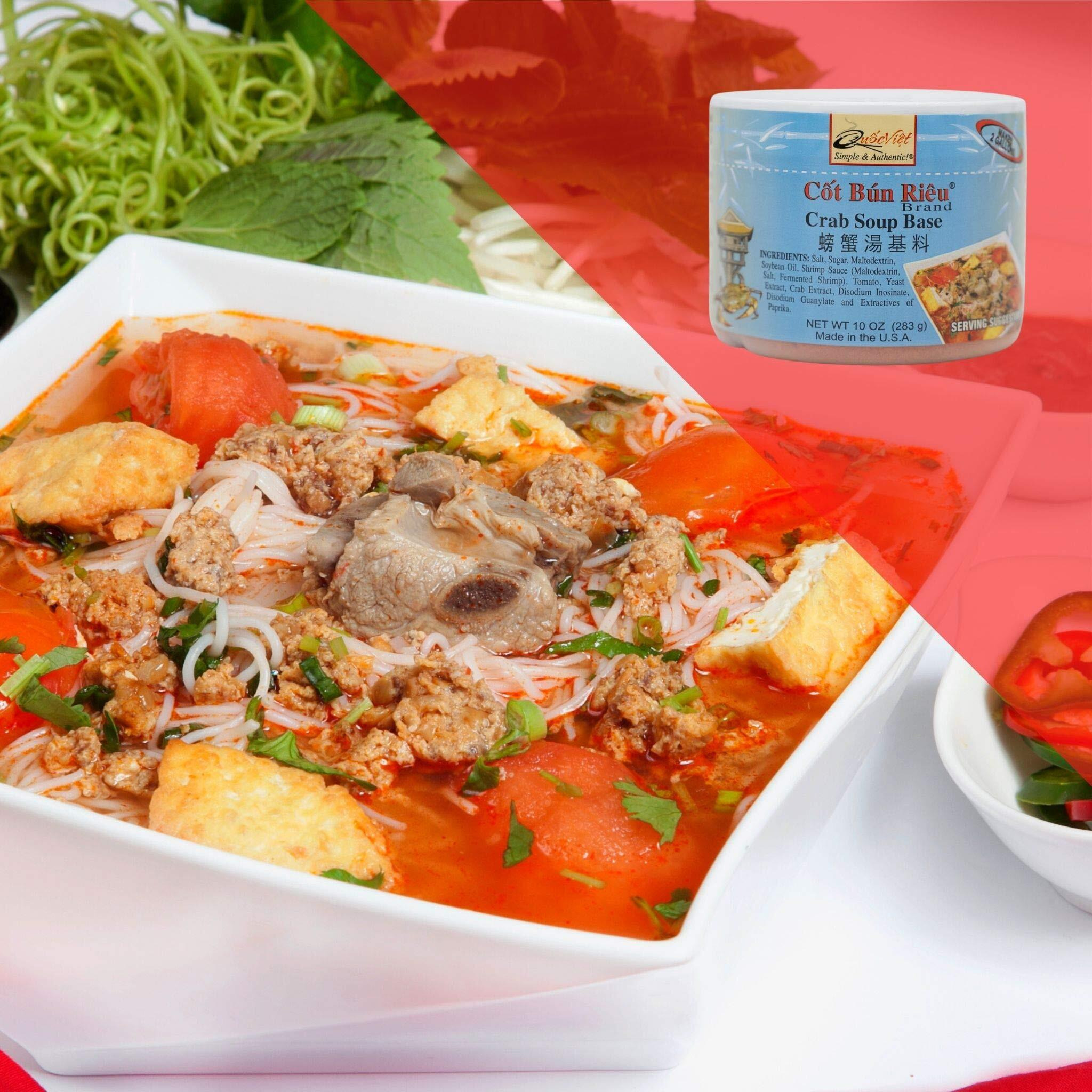 Quoc Viet Foods Crab Flavored Soup Base 10Oz Cot Bun Rieu Brand