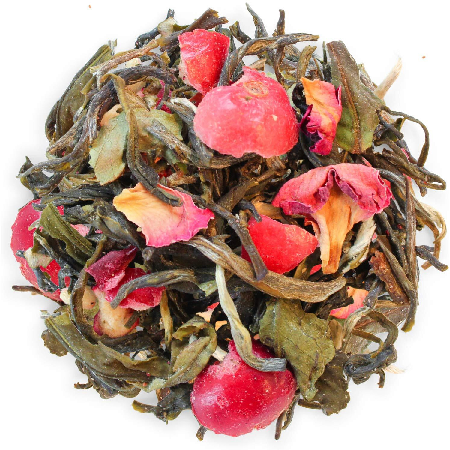 Teabloom White Pomegranate Loose Leaf Tea, Distinctive And Delicate White Tea, Certified Kosher, Fresh Whole Leaf Tea In Reusable Gift Canister, 2.46 Oz/70 G Canister Makes 35-50 Cups
