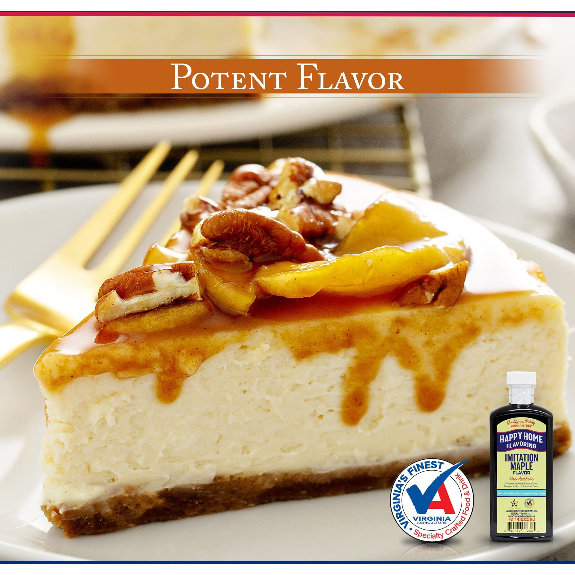 Happy Home Imitation Maple Flavoring, Non-Alcoholic, Certified Kosher, 7 Oz.