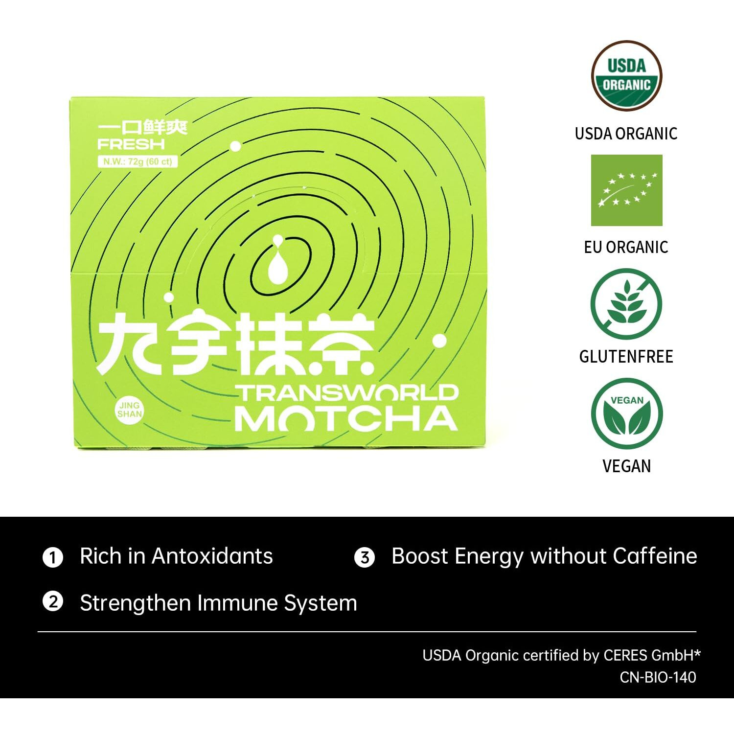 Authentic Ceremonial Matcha Usda Organic Premium Matcha Green Tea Powder For Drinking And Latte 100% Pure No Additives