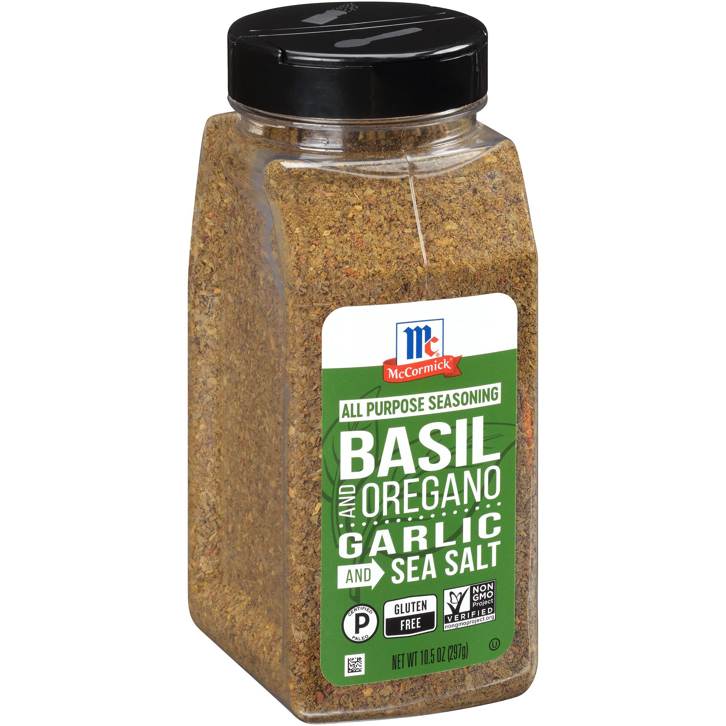 Mccormick Basil And Oregano, Garlic And Sea Salt All Purpose Seasoning, 10.5 Oz