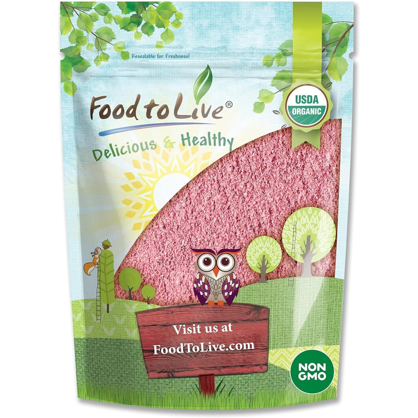 Food To Live Organic Pomegranate Powder, 1 Pound - Non-Gmo, Unsulfured, Raw, Dried Fruit, Vegan, Bulk, Great For Juices, Smoothies, Yogurts, & Breakfast Drinks, Contains Maltodextrin, No Sulphites