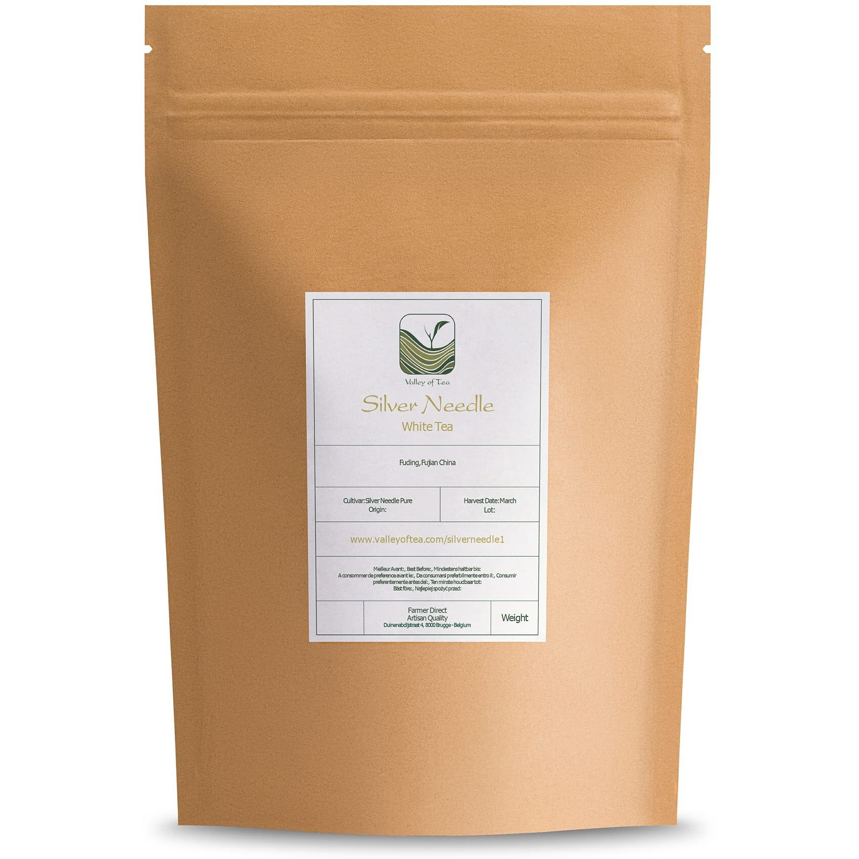 Silver Needle White Tea - 100 Procent Pure Buds - Baihao Yinzhen Chinese Silver Tip Bai Hao Yin Zhen - White Tea Silver Bai Hao Yin Zhen Tea White Needle Tea Silver Needle Tea Bai Tea White Tip