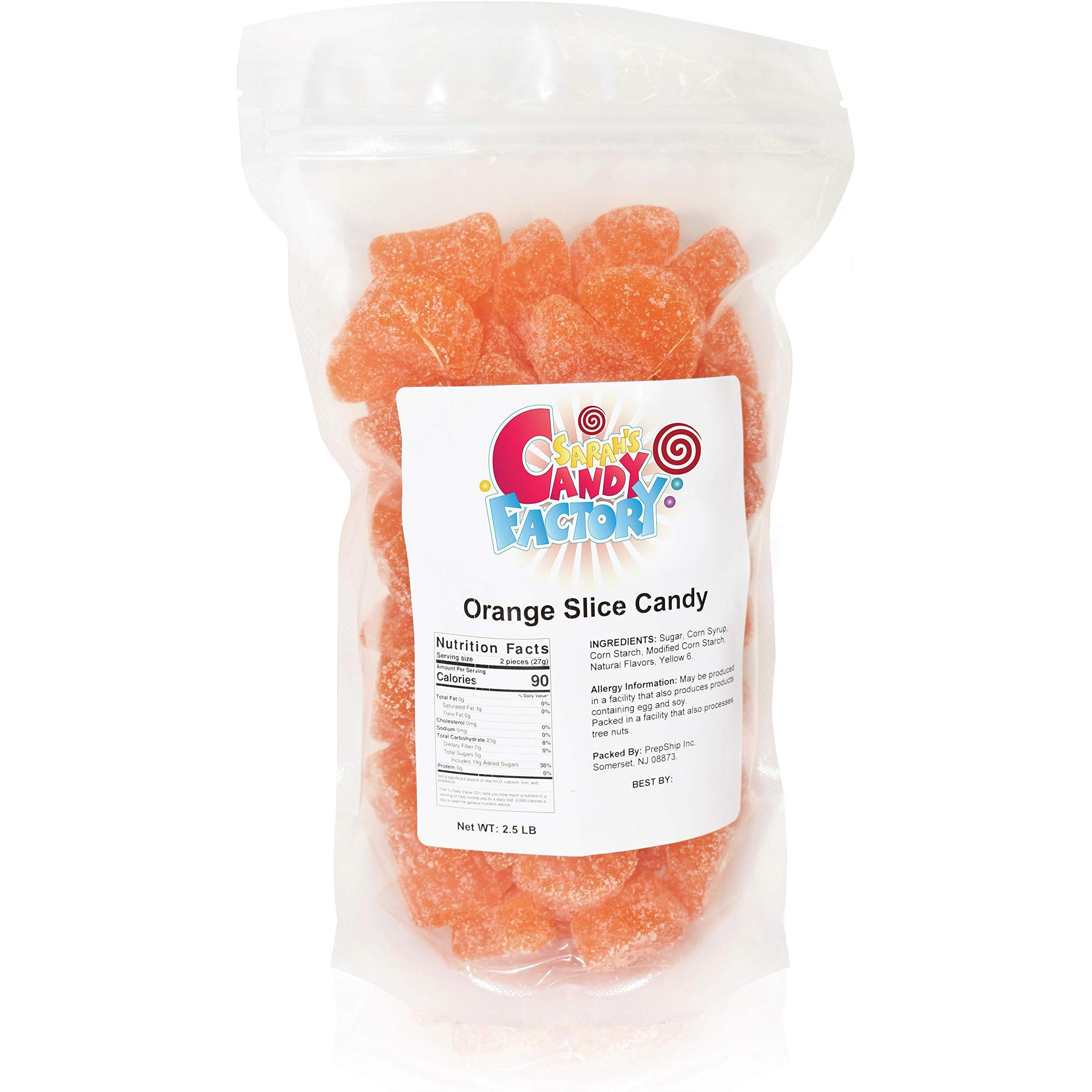 Sarah's Candy Factory Orange Slice Candy In Resealable Bag, 2.5 Lbs