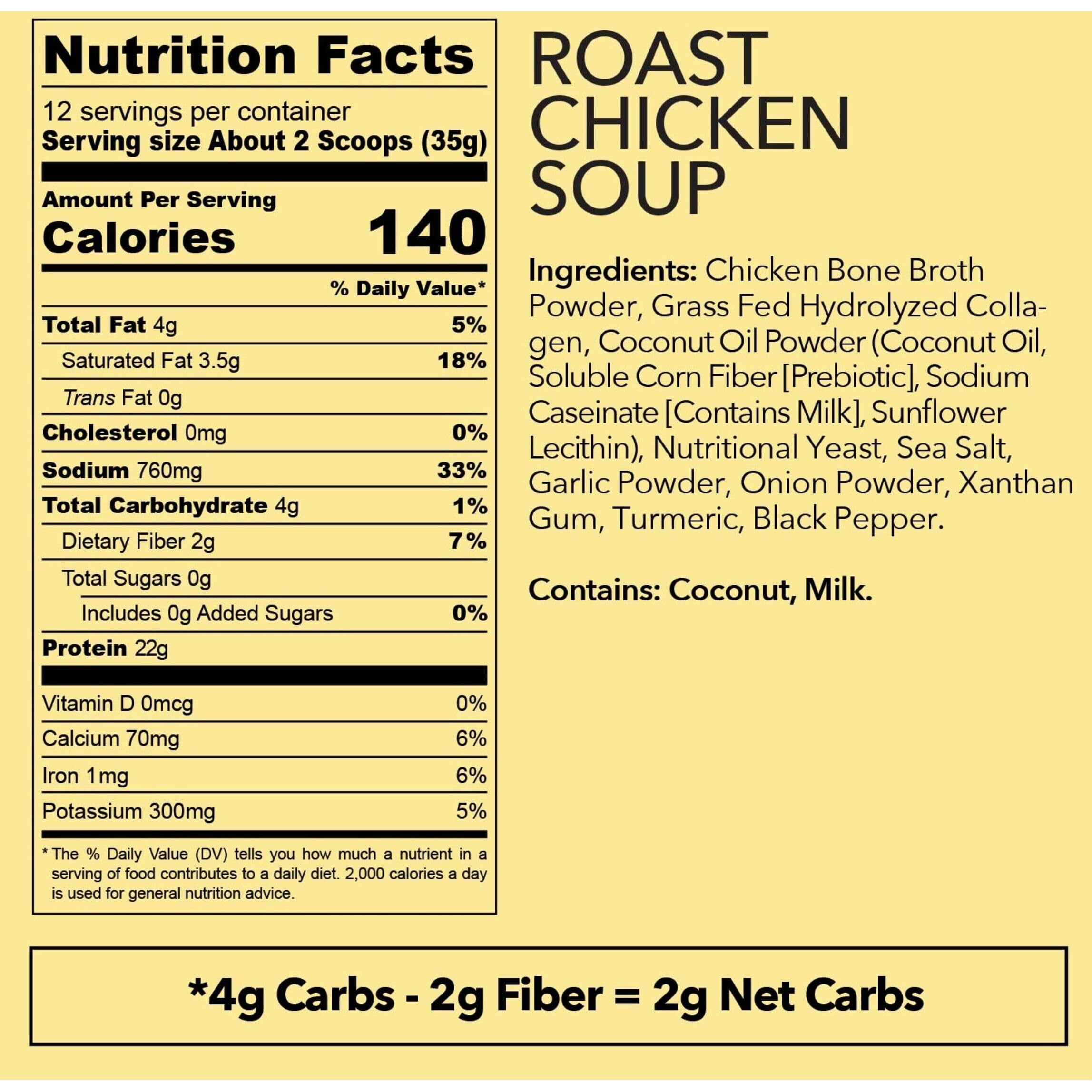 Ketologie Bone Broth Collagen Soup Roast Chicken 420Gr