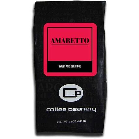 Amaretto Coffee By Coffee Beanery | 12Oz Flavored Coffee Ground Medium Roast Coffee| 100% Specialty Arabica Coffee Ground | Gourmet Coffee | Flavored Ground Coffee Medium Roast