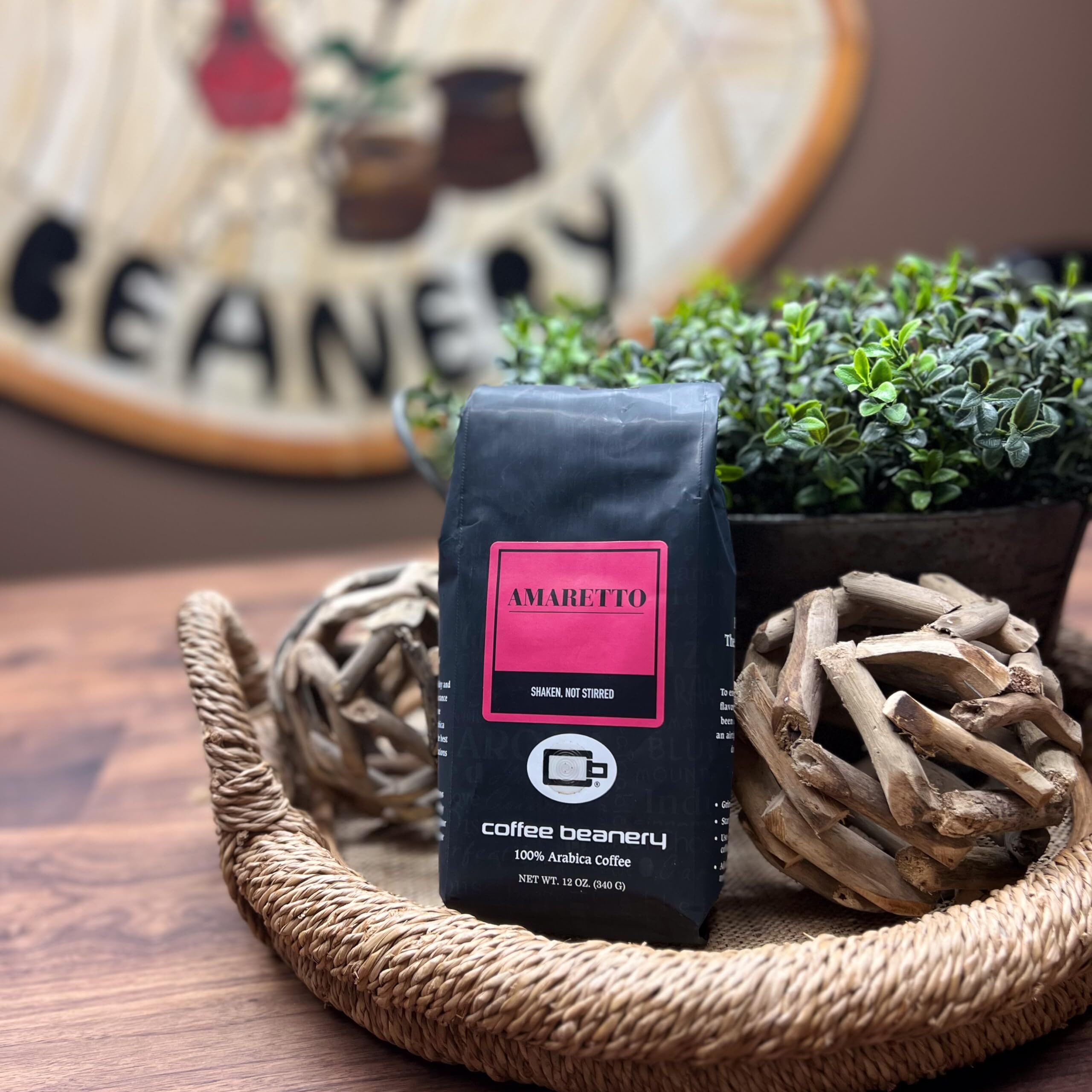 Amaretto Coffee By Coffee Beanery | 12Oz Flavored Coffee Ground Medium Roast Coffee| 100% Specialty Arabica Coffee Ground | Gourmet Coffee | Flavored Ground Coffee Medium Roast