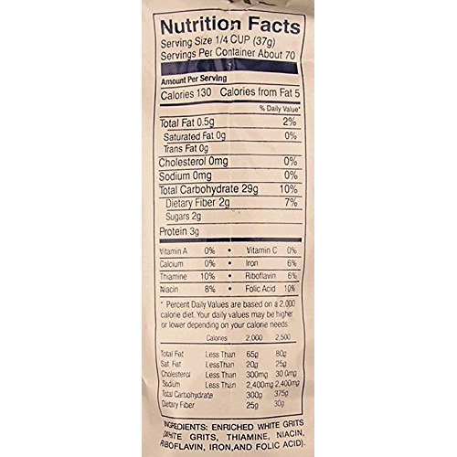 Moss Water Ground White Corn Grits 5 Lbs