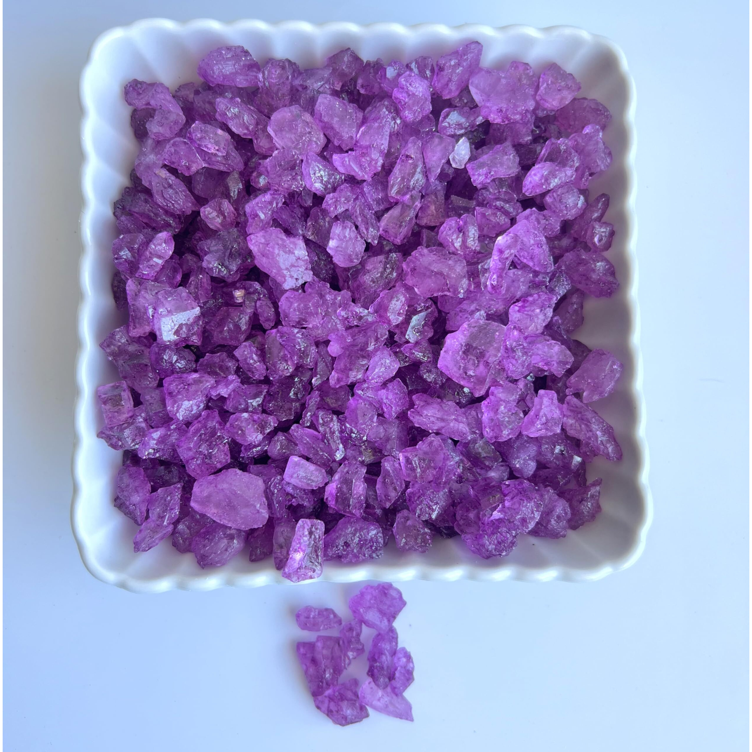 Sweetglob Old Fashioned Large Rock Sugar Candy Gems, Lump Sugar Rock Crystals (Purple Grape, 1 Pound)