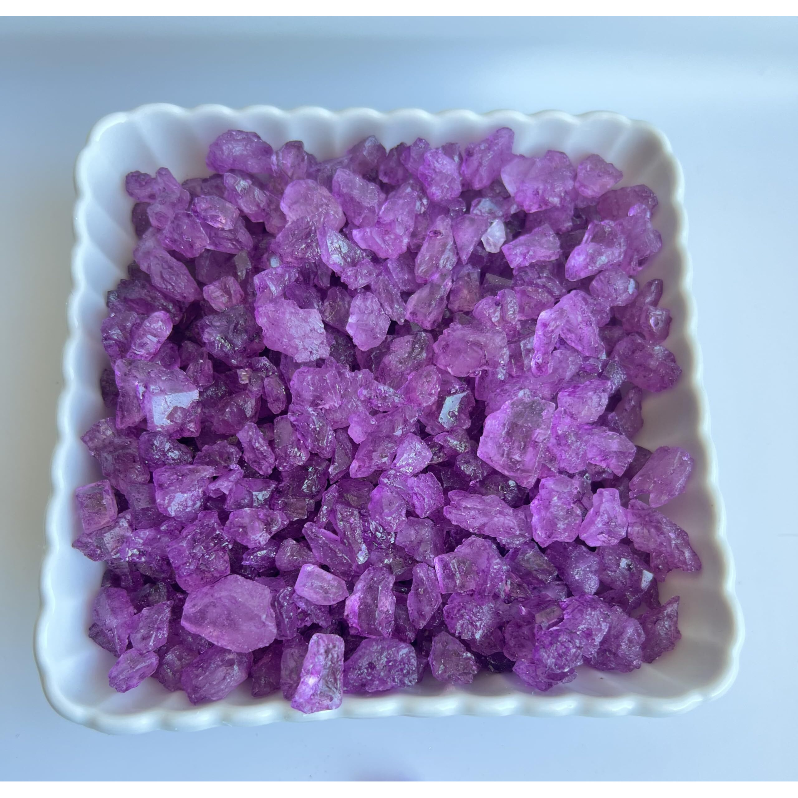 Sweetglob Old Fashioned Large Rock Sugar Candy Gems, Lump Sugar Rock Crystals (Purple Grape, 1 Pound)