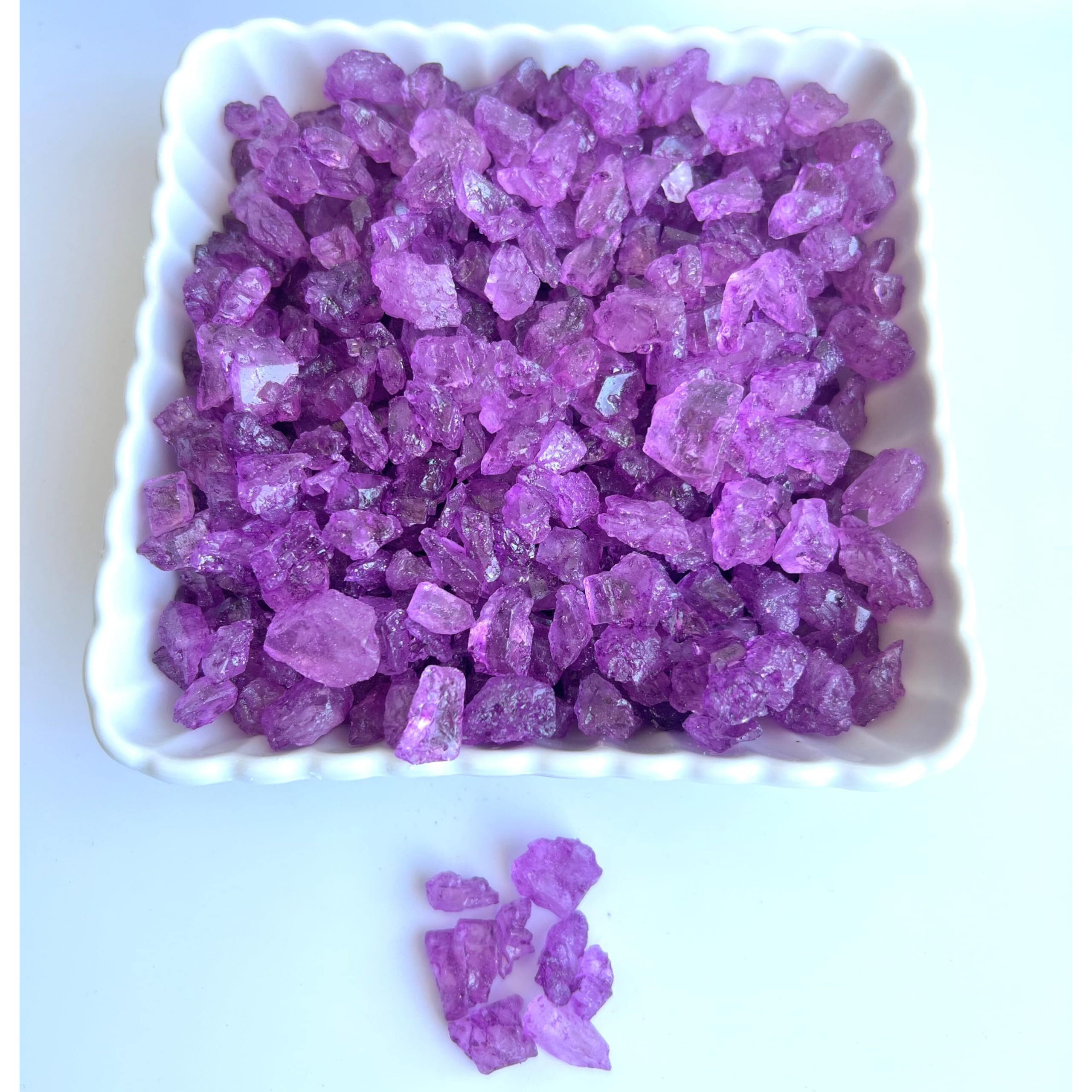 Sweetglob Old Fashioned Large Rock Sugar Candy Gems, Lump Sugar Rock Crystals (Purple Grape, 1 Pound)