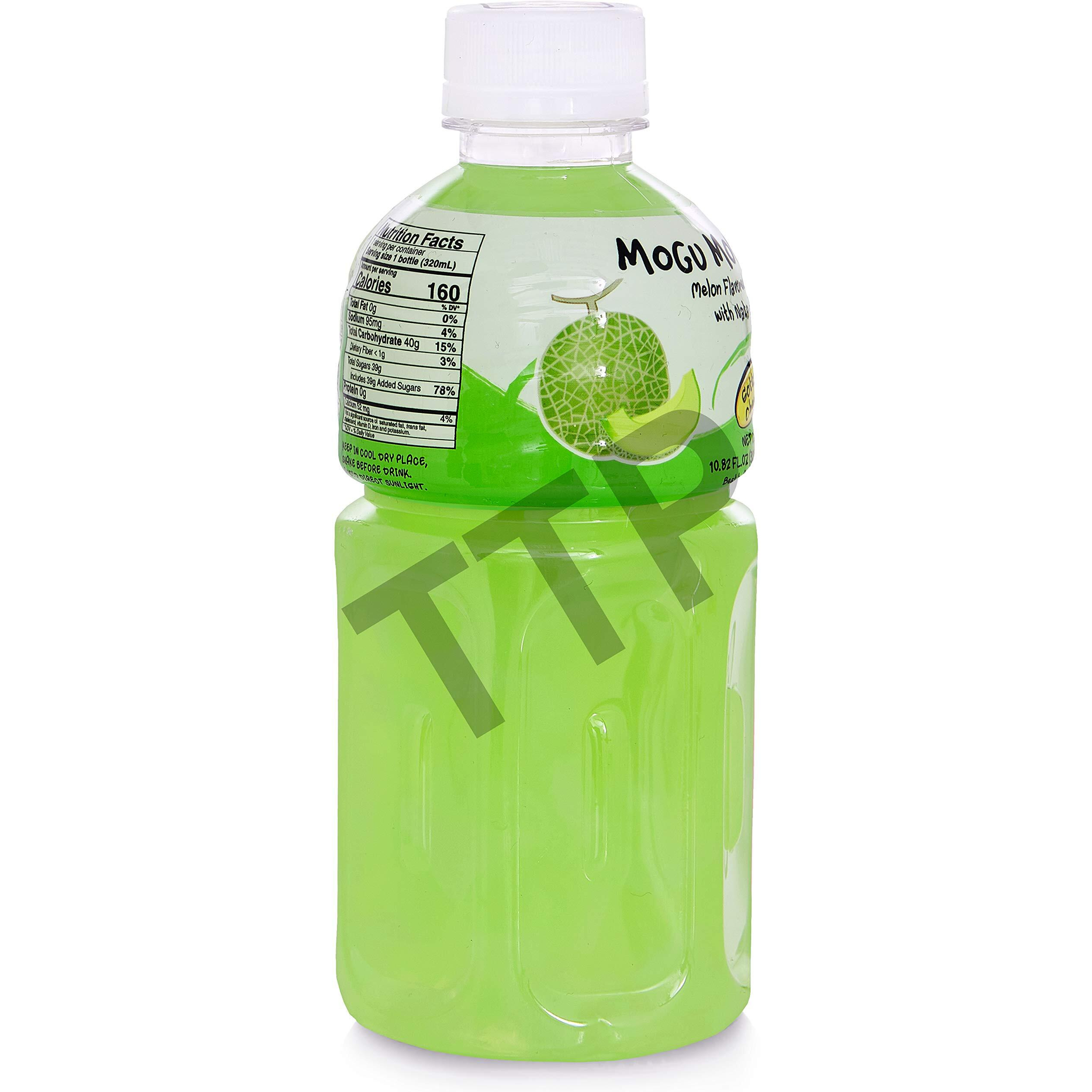 Mogu Mogu Juice With Nata De Coco, Melon Flavored, 6 Pack