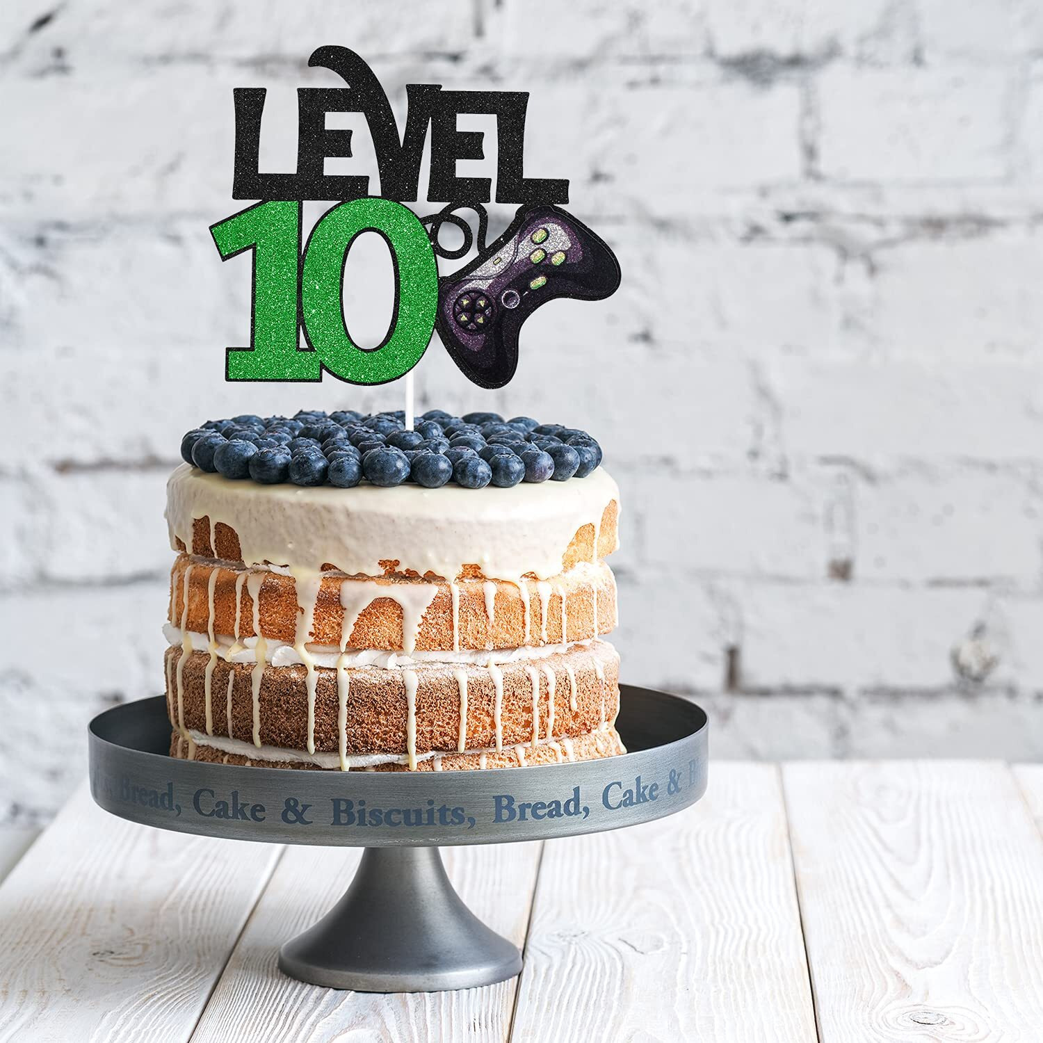Level 10 Game Birthday Cake Topper - Video Game Boy's 10Th Birthday Level Up Party Cake Supplies - Game On Winner Gaming Party Decoration