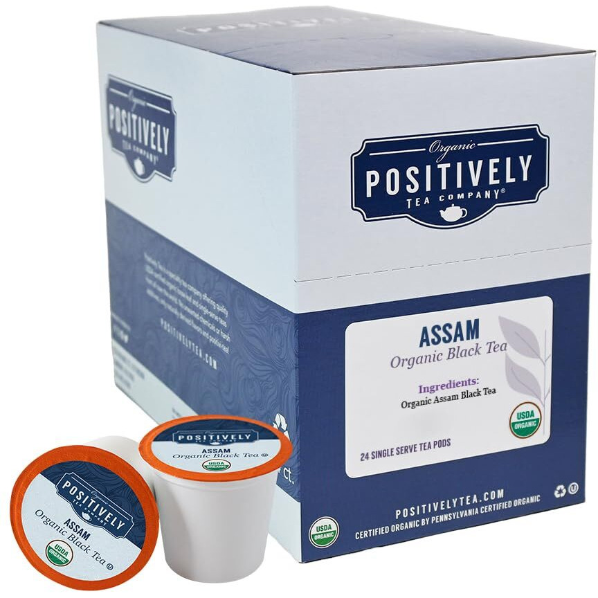 Organic Positively Tea Company, Assam Black Tea, K-Cup Compatible, 24 Pods