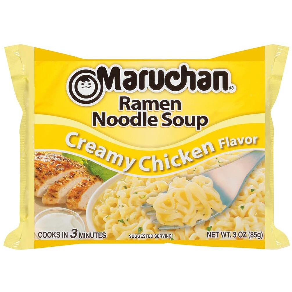Maruchan Ramen Creamy Chicken, Instant Ramen Noodles, Ready To Eat Meals, 3 Oz, 24 Count