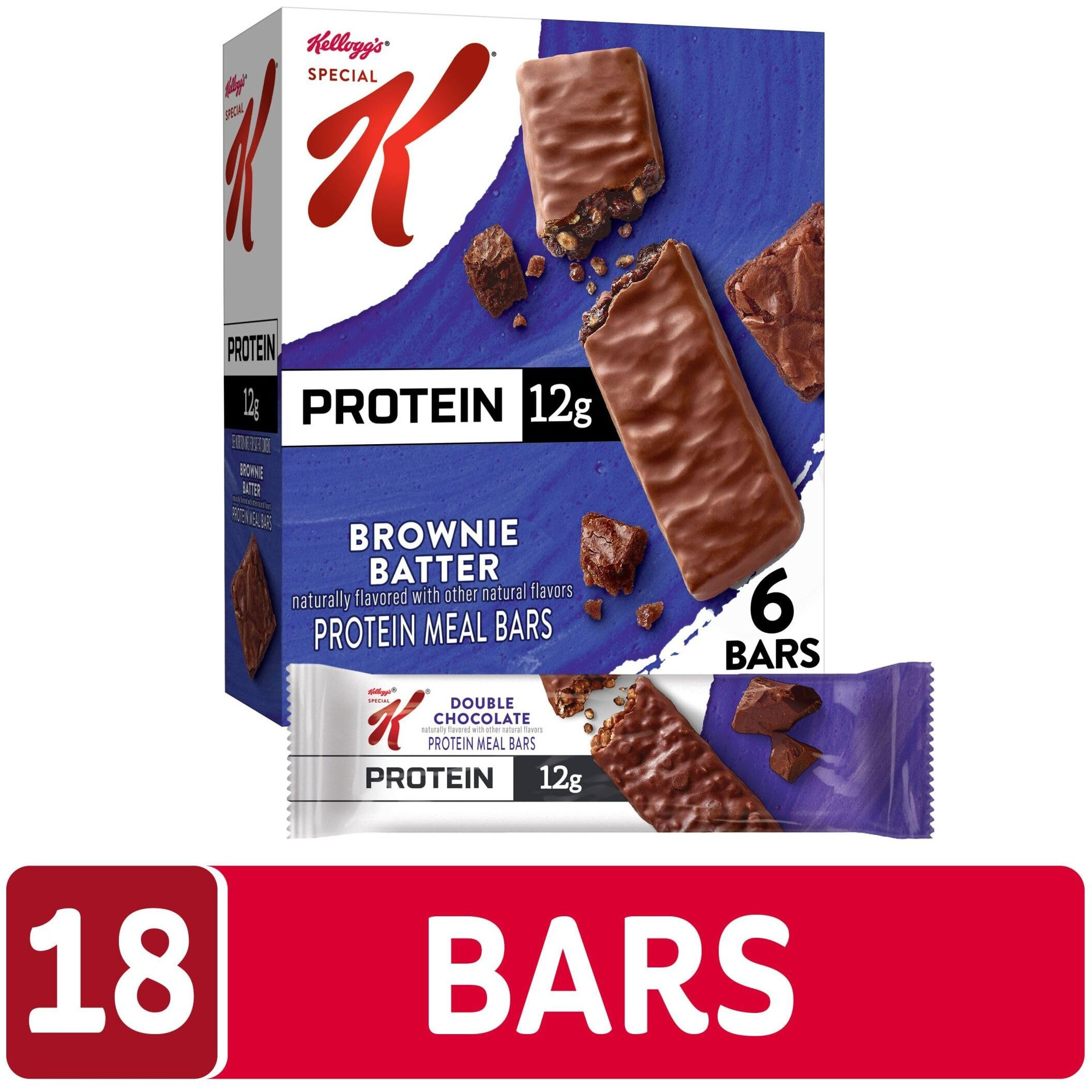 Kellogg's Special K Protein Meal Bars, 12G Protein Snacks, Meal Replacement, Brownie Batter (3 Boxes)