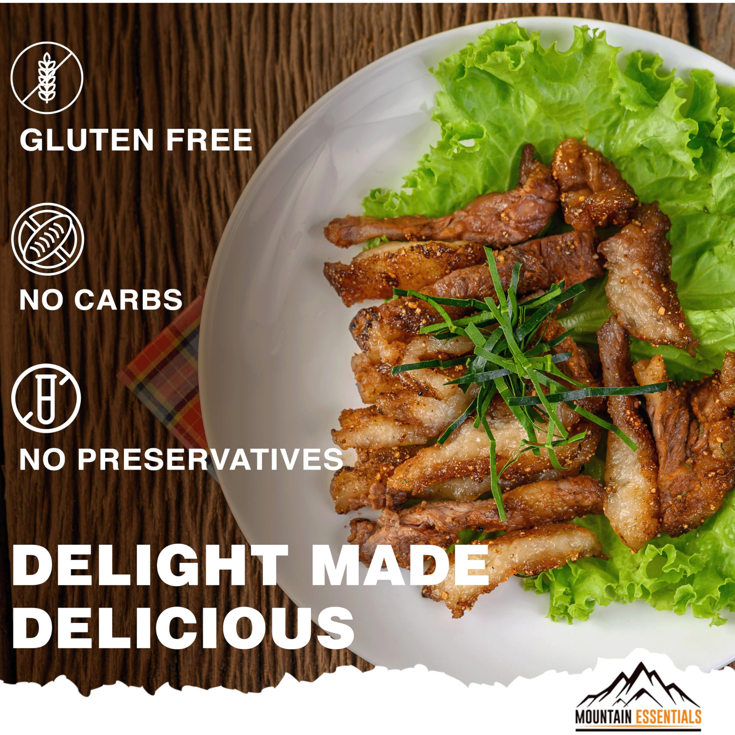 Mountain Essentials All Natural Canned Pork 28 Oz Fully Cooked Ready To Eat Emergency Survival Bulk Food Storage Premium Meat For Backpacking, Camping, Meal Prep Shelf Stable Food Pack Of 6