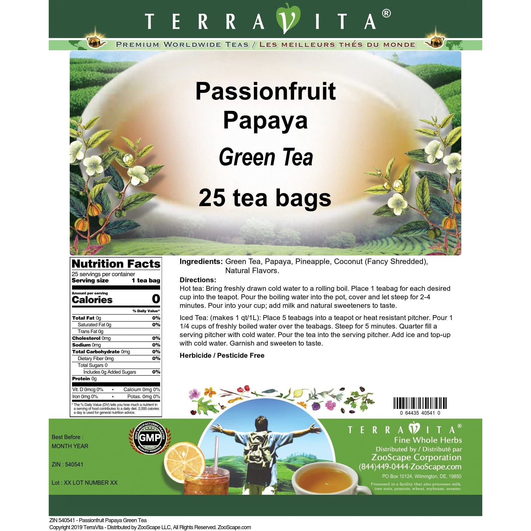 Passionfruit Papaya Green Tea (25 Tea Bags, Zin 540541)