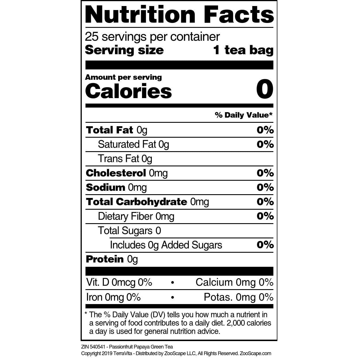 Passionfruit Papaya Green Tea (25 Tea Bags, Zin 540541)