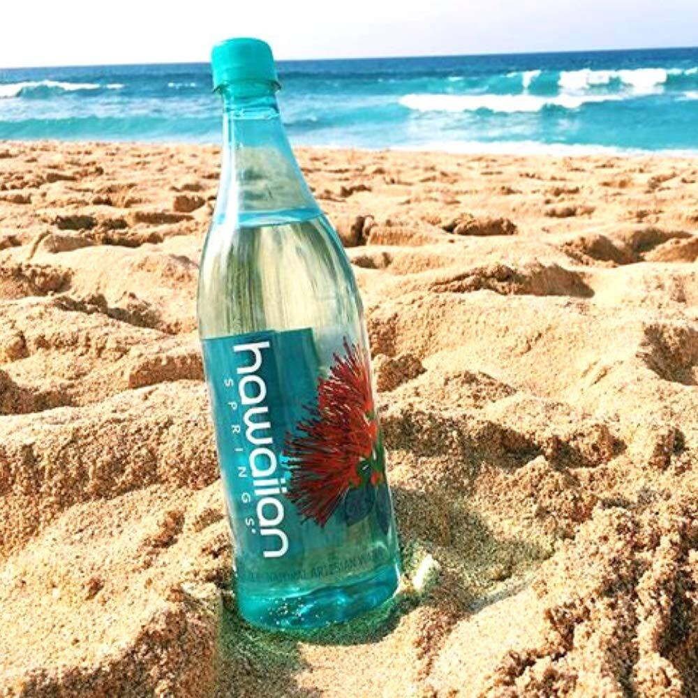 Hawaiian Springs- Natural Artesian Bottled Water | Volcanic Enhanced Alkaline Electrolytes | Sourced On Big Island, Hawaii | 1L (Pack Of 12)