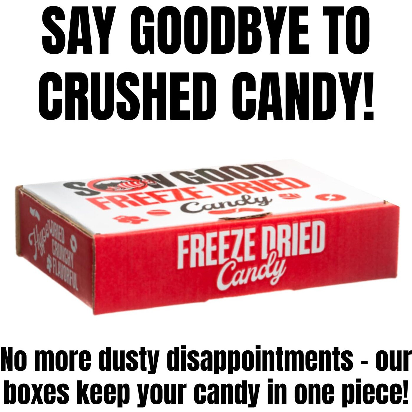 Sow Good Freeze Dried Candy Sweet Squares 2 Pack - (Strawberry, Lemon, Orange, Blue Raspberry, Apple)