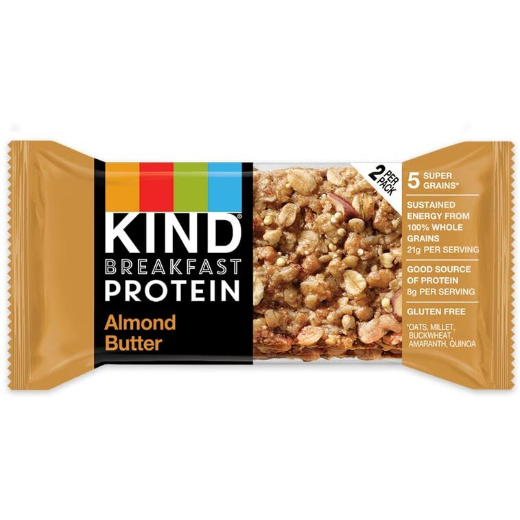Kind Breakfast Protein Bars, Almond Butter, Gluten Free, 1.76Oz, 24 Count
