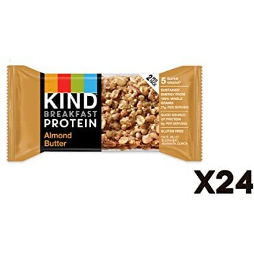 Kind Breakfast Protein Bars, Almond Butter, Gluten Free, 1.76Oz, 24 Count