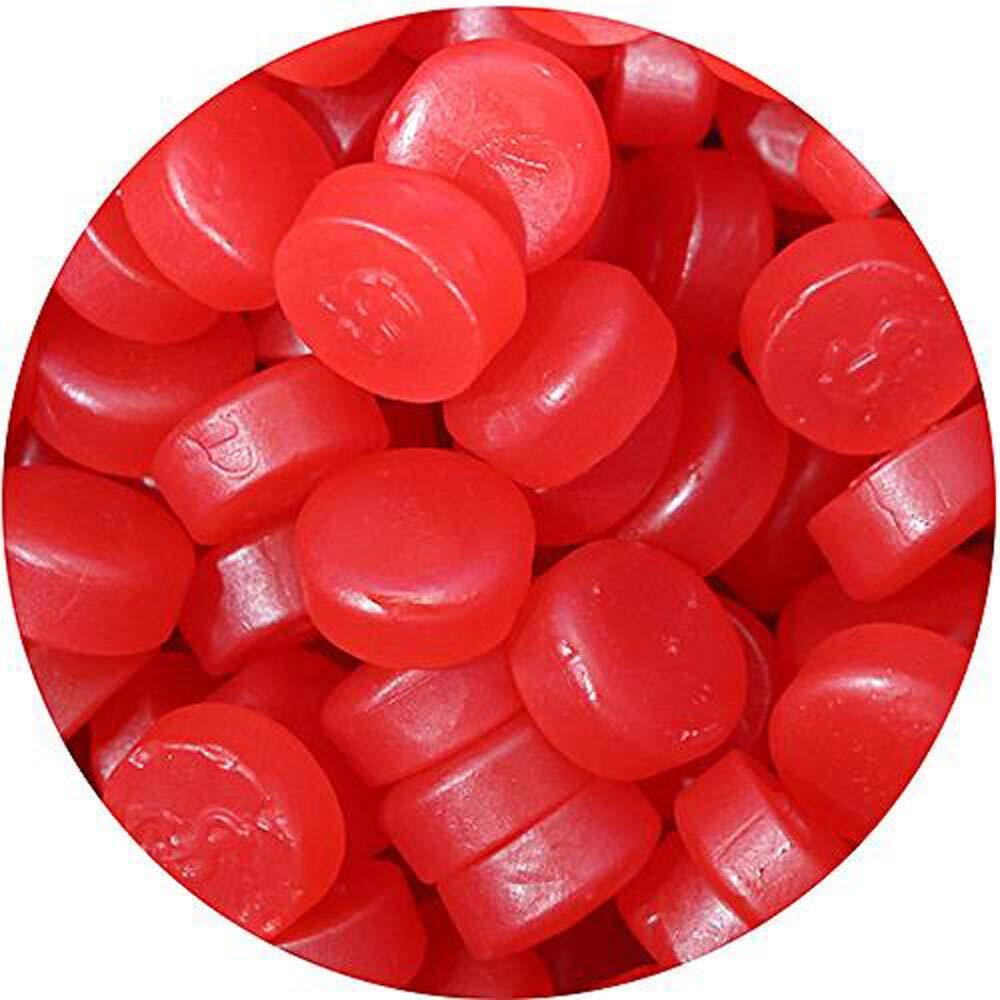 Red Cherry Juju Coins Candy 1Lb Bag