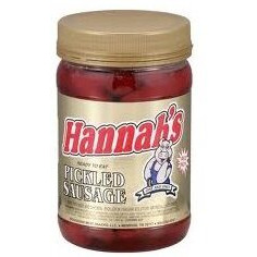 Hannah's Pickled Sausage 16Oz. Jar