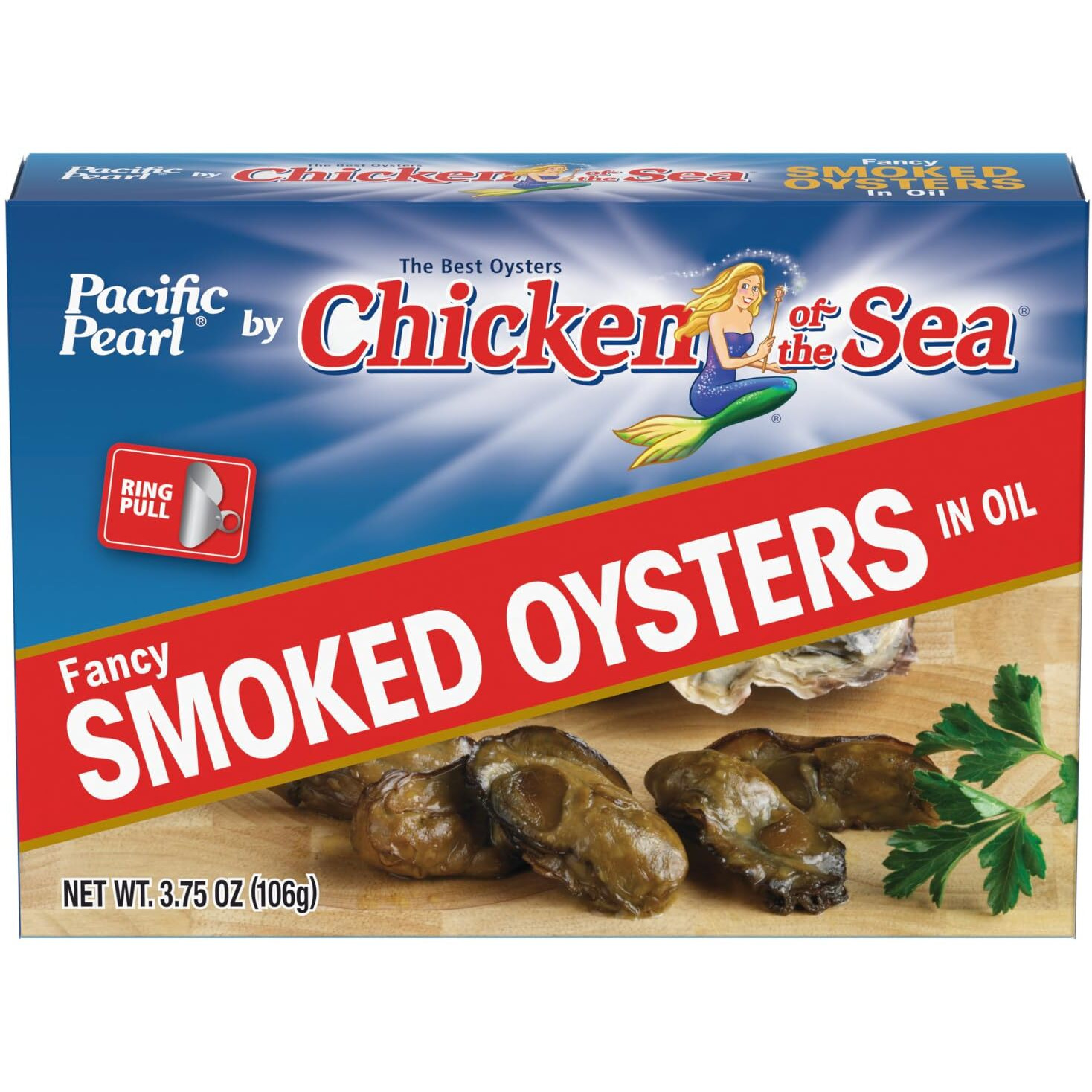 Pacific Pearl Fancy Smoked Oysters In Oil 3.75 Oz. Can (Pack Of 24)