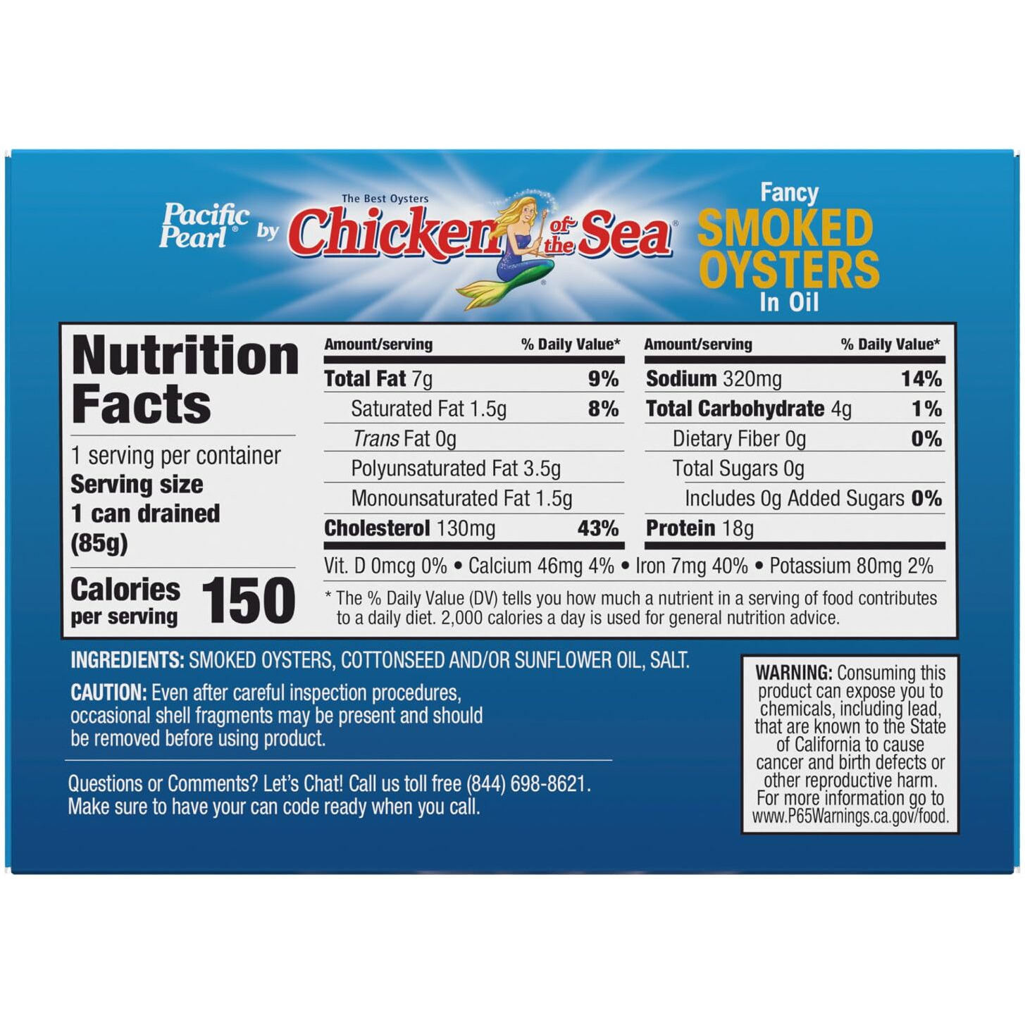 Pacific Pearl Fancy Smoked Oysters In Oil 3.75 Oz. Can (Pack Of 24)