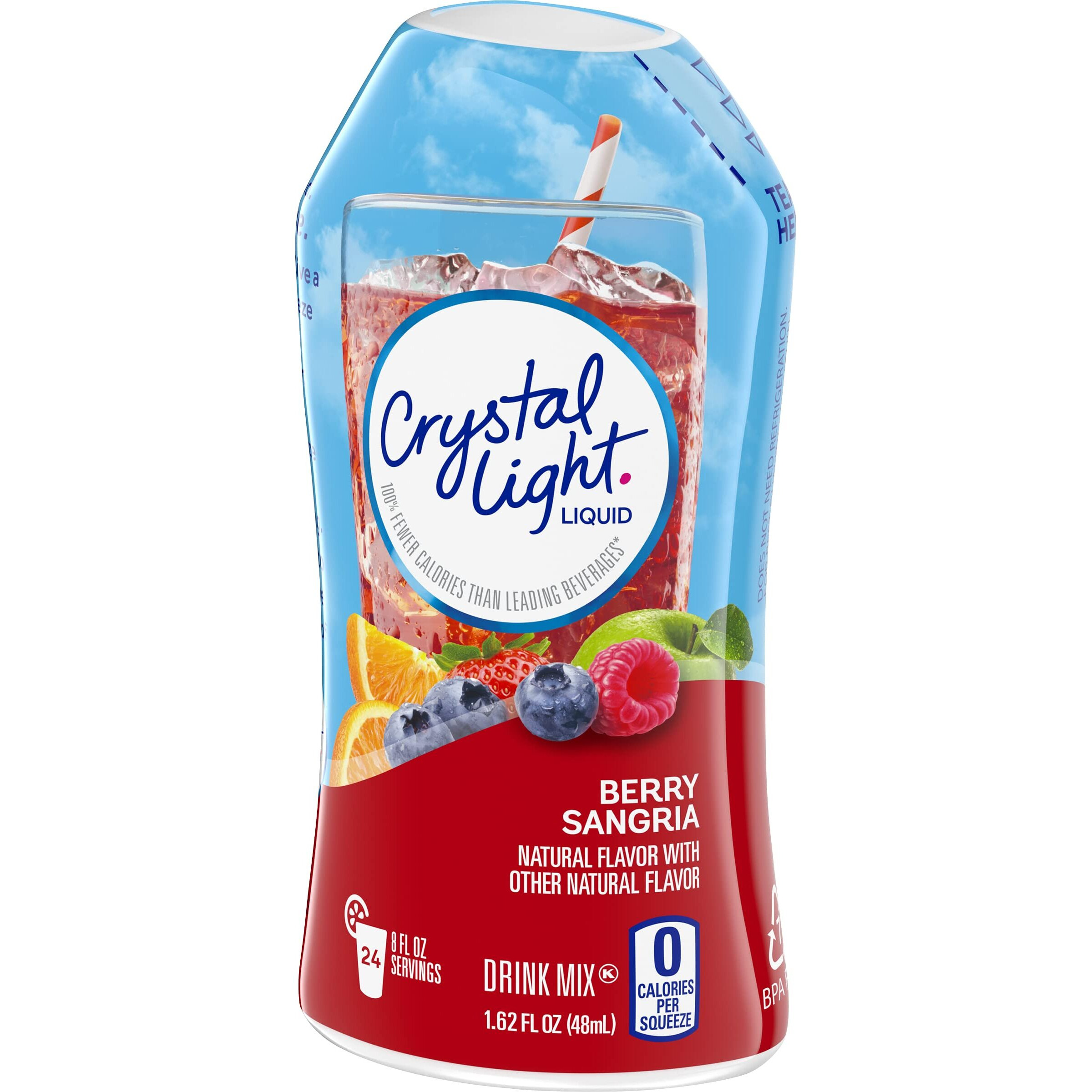 Crystal Light Liquid Berry Sangria Drink Mix (1.62 Oz Bottle), 2 Pack