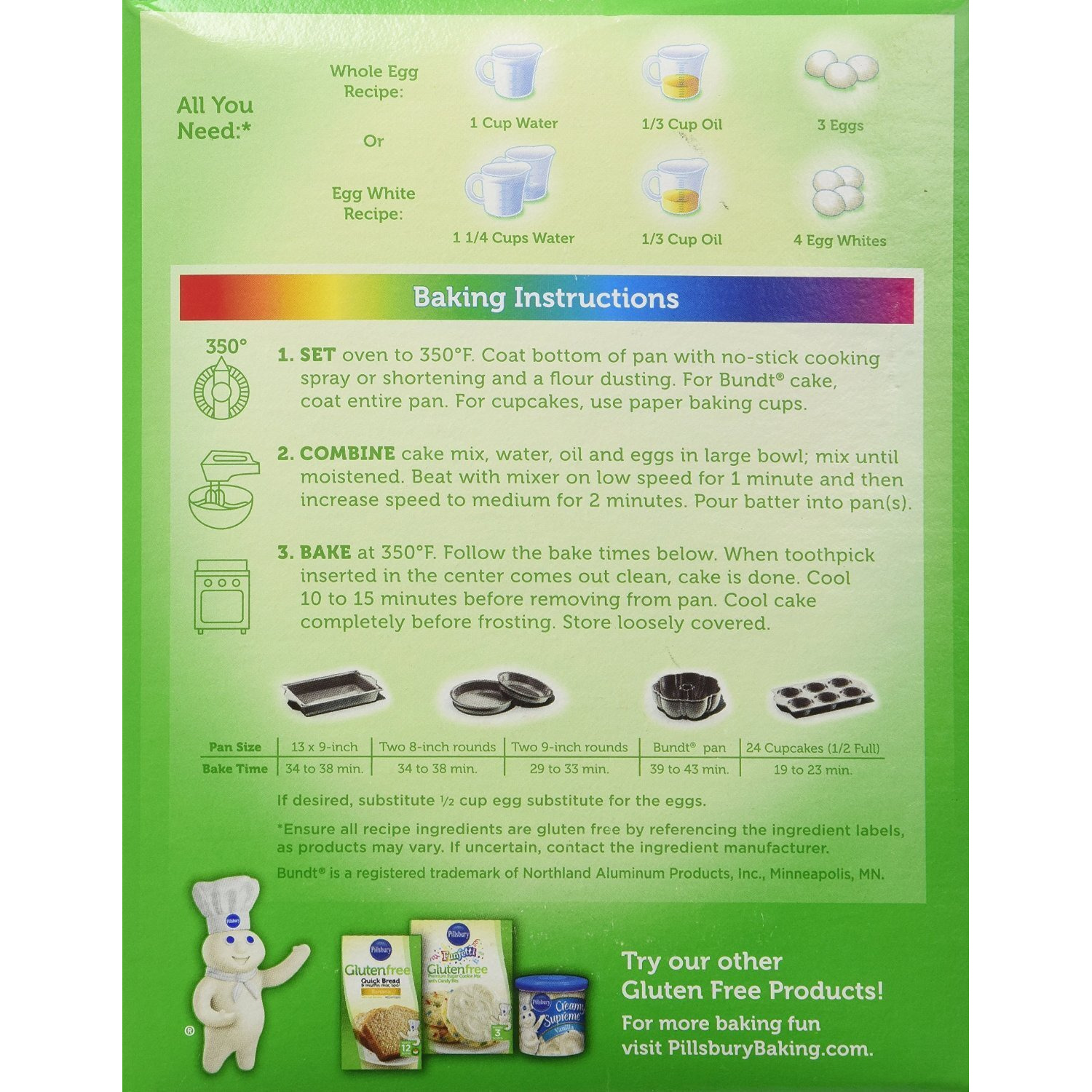 Pillsbury Funfetti Gluten Free Cake And Cupcake Mix (Bundle Of 2)